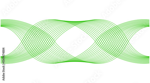 Wavy Blend Curved Green Abstract Background Design Vector Illustration