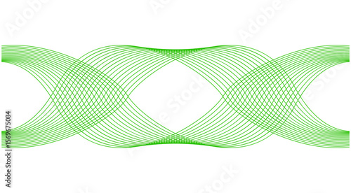 Wavy Blend Curved Green Abstract Background Design Vector Illustration