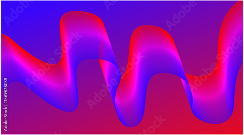 Wavy Blend Abstract Curved Background Pink Colorful Design Vector Illustration