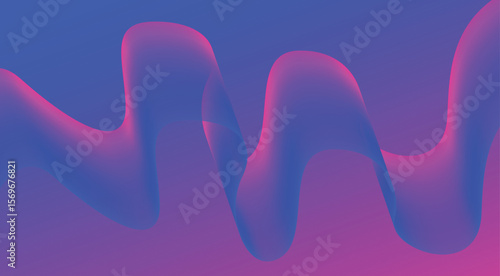 Wavy Blend Abstract Curved Background Purple Colorful Design Vector Illustration