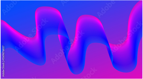 Wavy Blend Abstract Curved Background Purple Colorful Design Vector Illustration