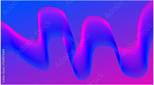 Wavy Blend Abstract Curved Background Purple Colorful Design Vector Illustration