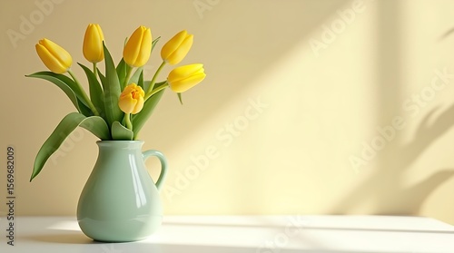 Wallpaper Mural A curated 16:9 floral still life series exploring the elegance of asymmetrical composition. Each image features vases placed at the far left or right, paired with natural blooms in soft lighting. Torontodigital.ca