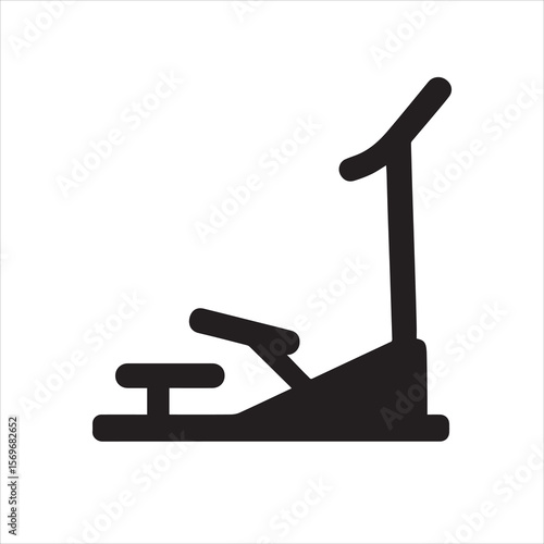  elliptical machine vector icon
