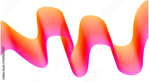 Wavy Blend Abstract Curved Colorful Design Background Vector Illustration