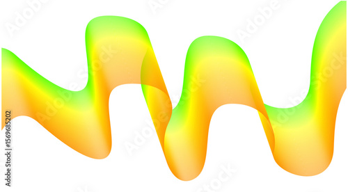 Wavy Blend Abstract Curved Yellow Colorful Design Background Vector Illustration