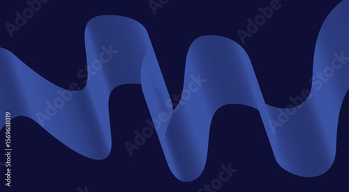 Wavy Blend Abstract Curved Background Blue Color Design Vector Illustration