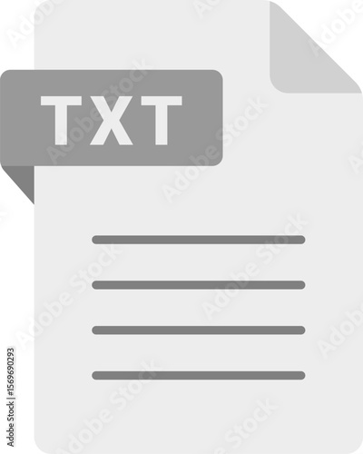 TXTの拡張子ファイルアイコンのイラスト