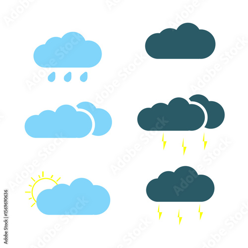 Cloud icon vector for weather design and illustration