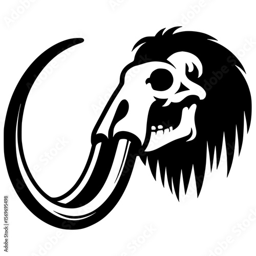 Mammoth skull silhouette