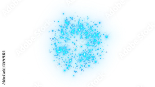 Cyan Magic Ring Burst – Blue Energy Circle Effect Transparent