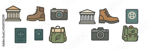 Travel essentials for exploring historical sites and nature trails with emphasis on photography and adventure