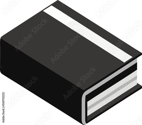 Closed Book Vector Icon – Minimal Flat Design for Educational Branding”