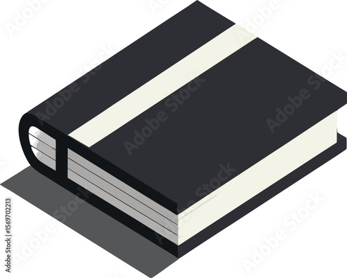 Closed Book Vector Icon – Minimal Flat Design for Educational Branding”