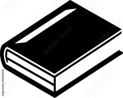 Closed Book Vector Icon – Minimal Flat Design for Educational Branding”