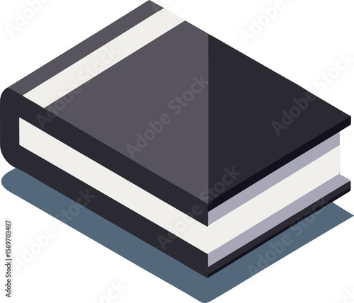Closed Book Vector Icon – Minimal Flat Design for Educational Branding”