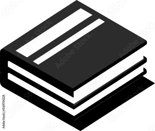 Closed Book Vector Icon – Minimal Flat Design for Educational Branding”