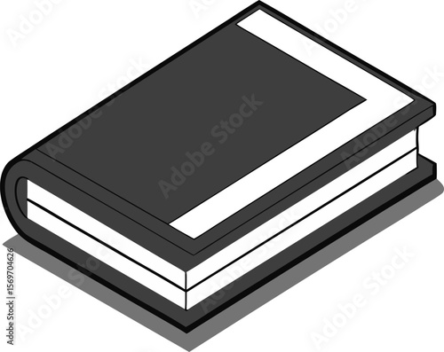 Closed Book Vector Icon – Minimal Flat Design for Educational Branding”