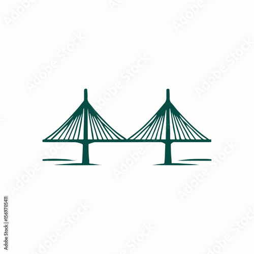A vibrant circus tent vector illustration isolated on a white background with a blue sky