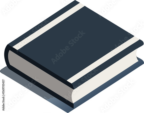 Closed Book Vector Icon – Minimal Flat Design for Educational Branding”