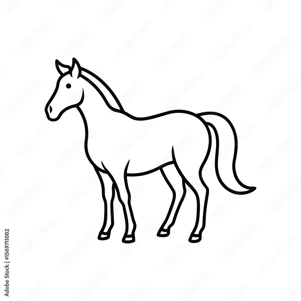 skittish horse line art skittish horse line art