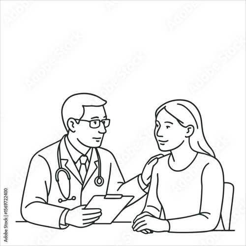 Doctor and Patient. Doctor consulting with a patient 