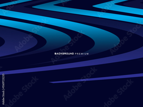 Premium background design with dark blue luxury motif. Vector horizontal template, for digital lux business banners, contemporary formal invitations, luxury vouchers, gift certificates, etc.