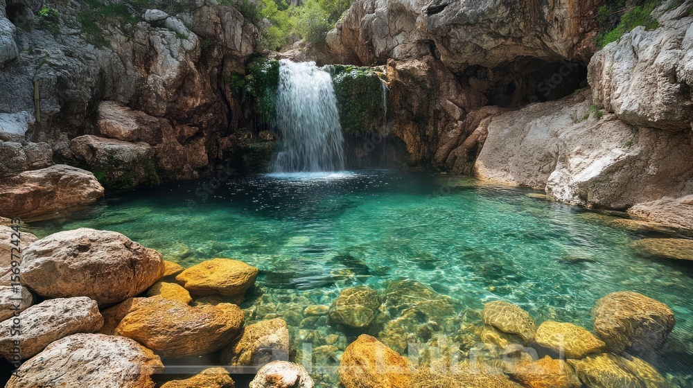 Naklejka premium waterfall in the park