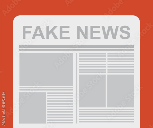 fake newspaper design red background