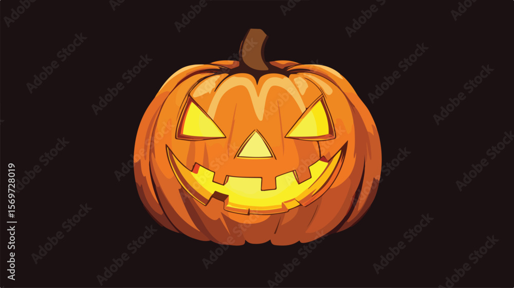 Simple Flat Carved Pumpkin Halloween Icon Vector for Graphic Design Projects Simple Flat Carved Pumpkin Halloween Icon Vector for Graphic Design Projects