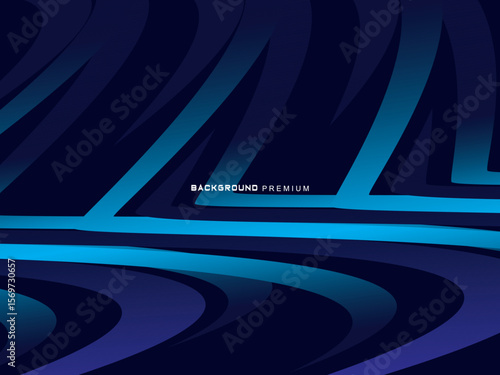 Premium background design with dark blue luxury motif. Vector horizontal template, for digital lux business banners, contemporary formal invitations, luxury vouchers, gift certificates, etc.