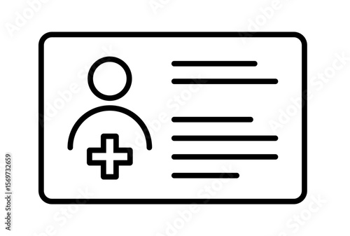 Insurance card icon. Healthcare and medical