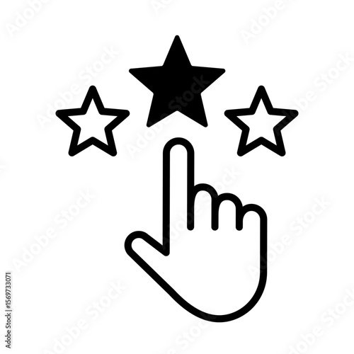 Experience icon. Customer rating symbol