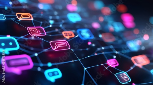 Ample copy space to highlight chat bot features and innovations.