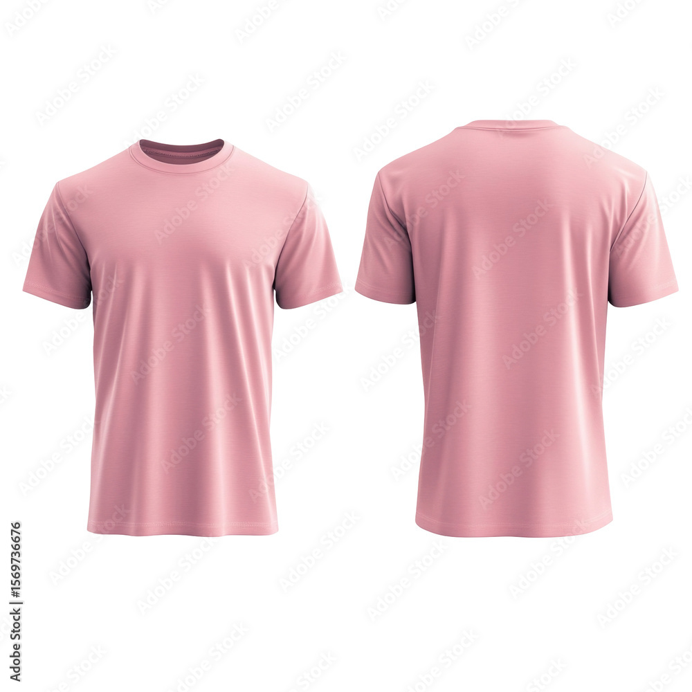 Pink t shirt for men and women cotton casual wear front back Pink t shirt for men and women cotton casual wear front back