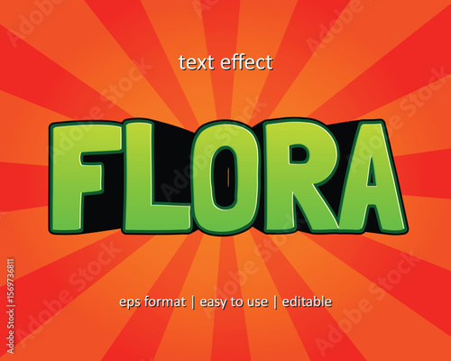 Flora PvZ Editable Text Effect