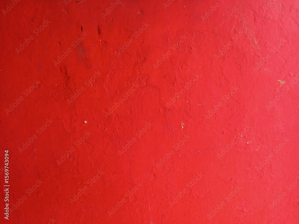 Obraz premium Vibrant Red Painted Concrete Wall Texture