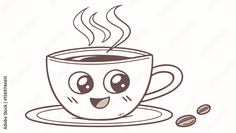 Obraz premium coffe cup with amiley