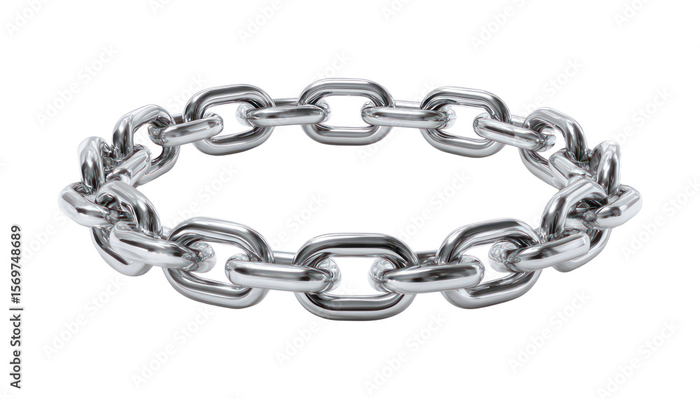 Obraz premium A chain-shaped bracelet isolated