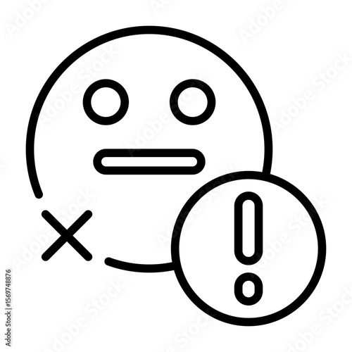 Deepfake Detection Outline Style Icon