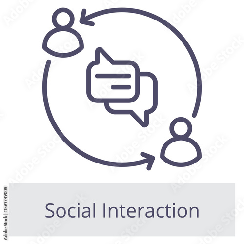 Social Interaction Element For Design Graphic