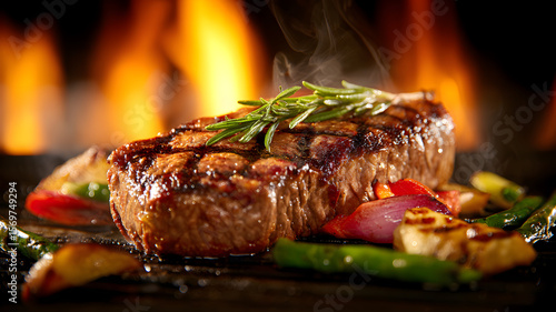 Sizzling Steak Grilled to Perfection