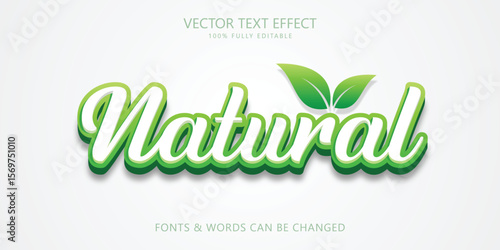 Natural editable text effect, Script text style