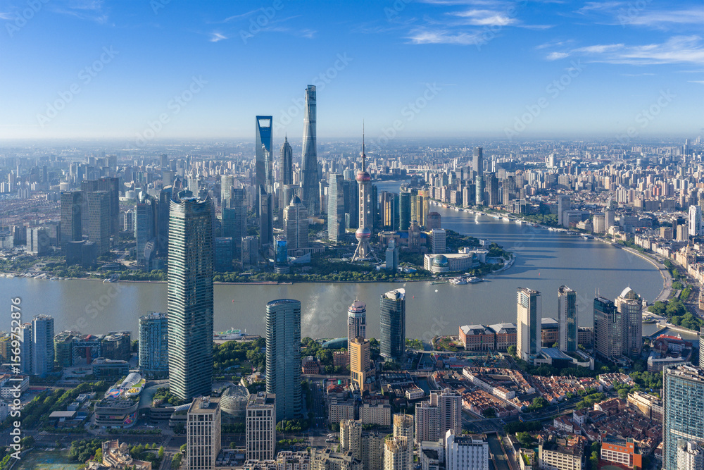 Obraz premium aerial view of the city