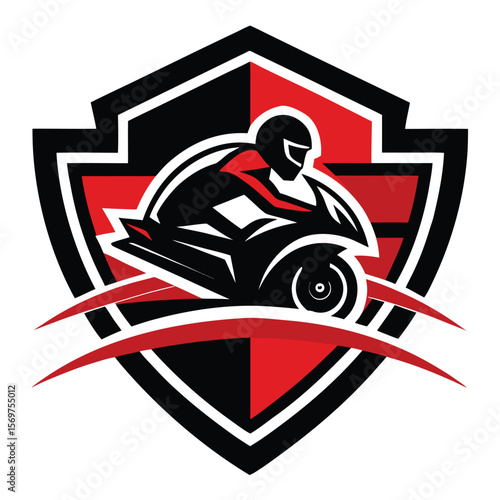 Vector illustration of Super Sport Motorcycle silhouette isolated on Black background. Can be used for printed on motorcycle club t-shirt, background, banner, posters, icon, web, etc.
