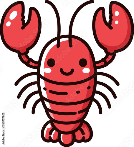 かわいい海老のイラスト