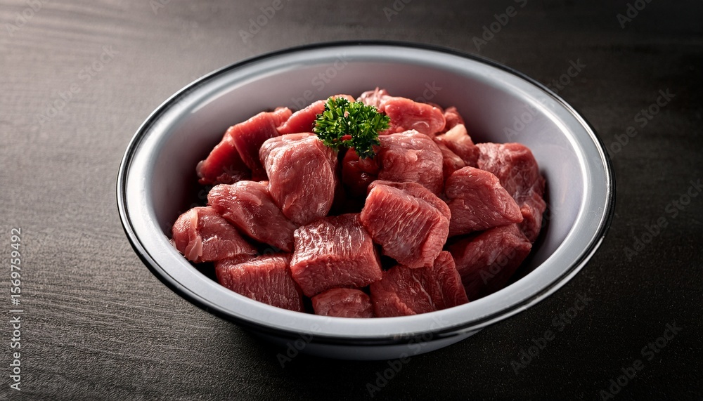 raw meat served in a bowl for pets raw meat served in a bowl for pets