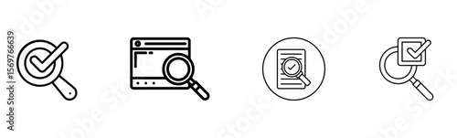  Search & Verification Icons: Quality Assurance and Data Audit
