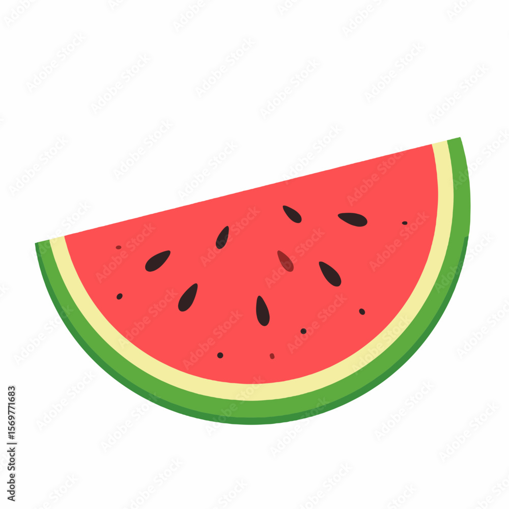 Vibrant Watermelon Slice with Seeds Fresh Red Fruit Summer Still Life Minimalist Vegetarian Organic Food Concept Illustration Vibrant Watermelon Slice with Seeds Fresh Red Fruit Summer Still Life Minimalist Vegetarian Organic Food Concept Illustration