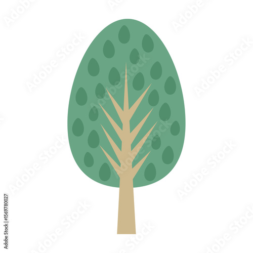 おしゃれな北欧風の木のイラスト